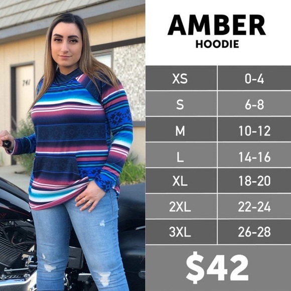 LuLaRoe Coffee Amber Hoodie - Picture 9 of 9